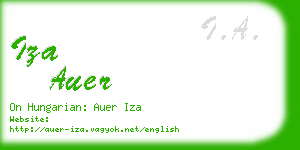 iza auer business card